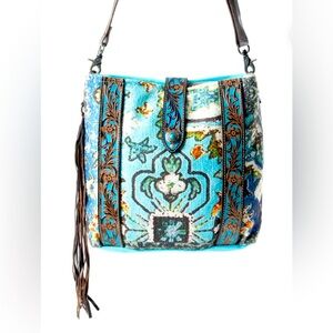 MYRA-Cool Mantra Hand-Tooled Bag
